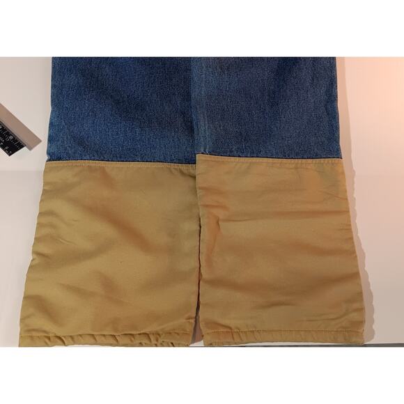 Cabela's Lined Denim Work Jeans – Nylon Chaps Overlay 32x30 Outdoor Hunting - Picture 7 of 7